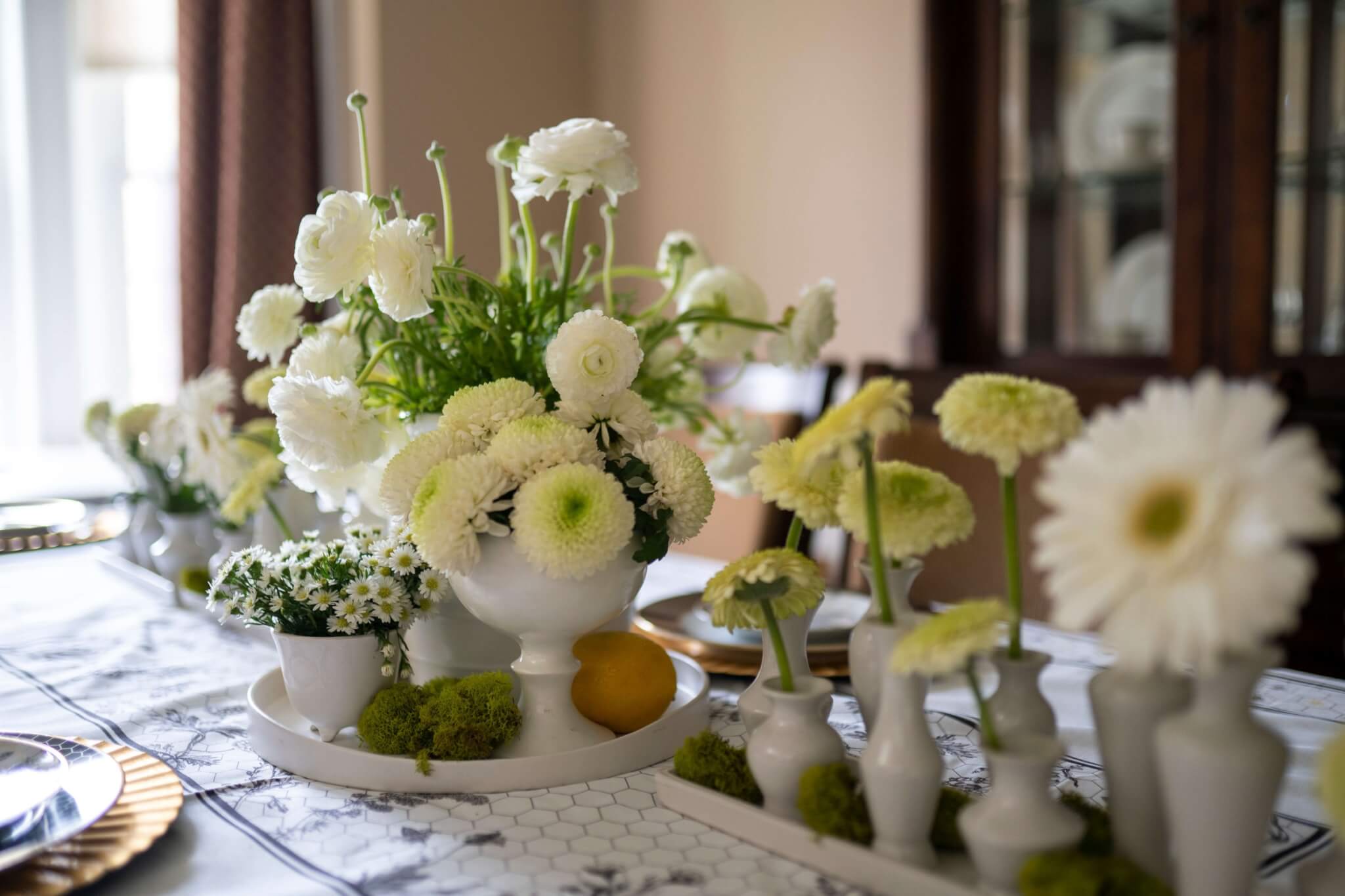 all white flower arrangement