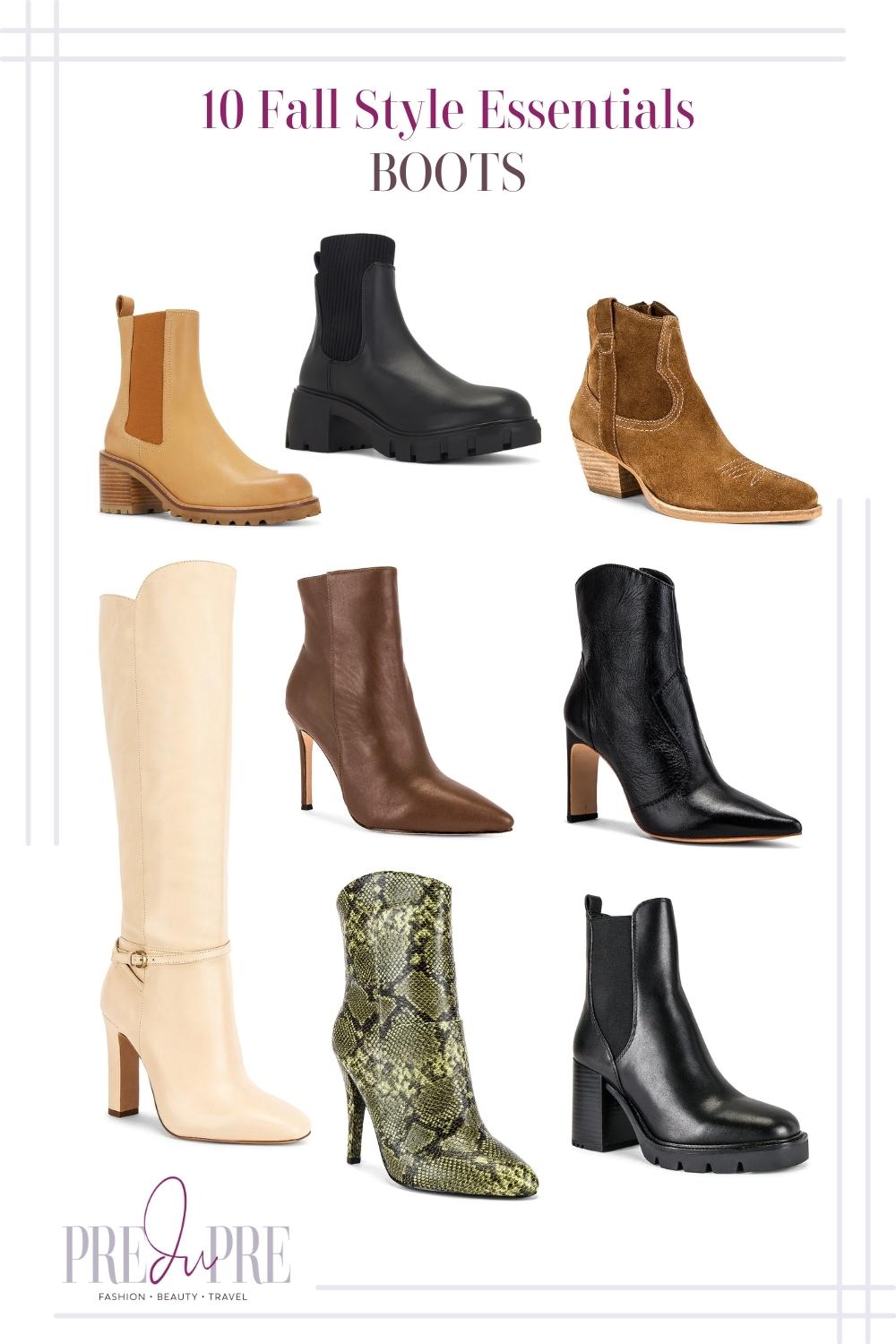 Collage of different boots.